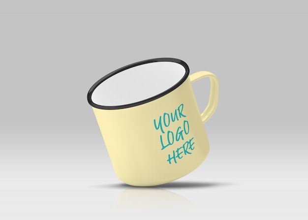 Enamel mug mockup