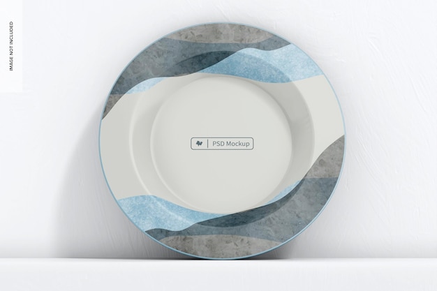 Enamel Plate Mockup, Front View