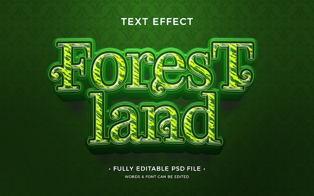 Enchanted forest text effect