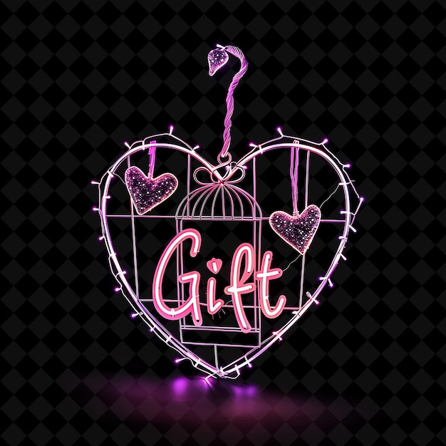 Enchanting Fairy Lights of Gift Text With Neon Rose Gold and PNG Y2K Decorative Sale Post Designs