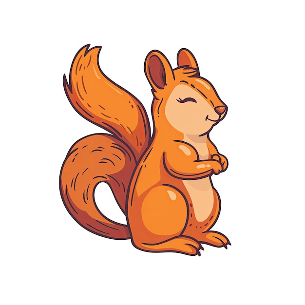 Enchanting Squirrel Character Cartoon Cartoon Illustration