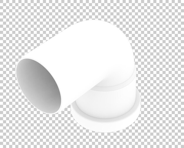 End pipe isolated on transparent background 3d rendering illustration