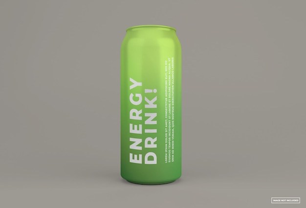 energy drink can mockup isolated design