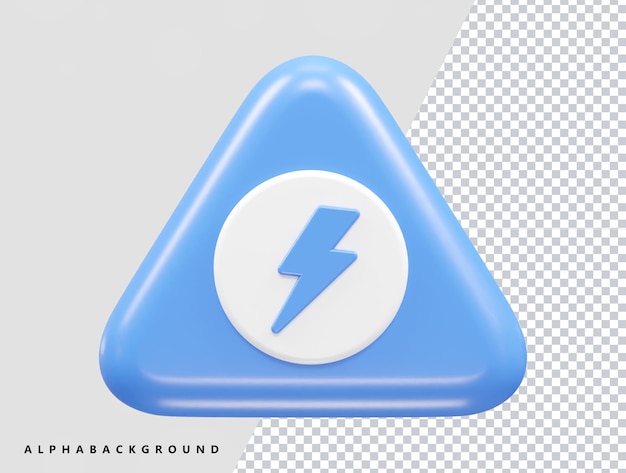 Energy icon vector illustration 3d rendering element