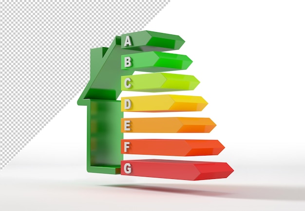 PSD energy rating scale, mockup