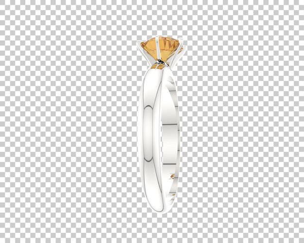 PSD engagement ring isolated on background 3d rendering illustration