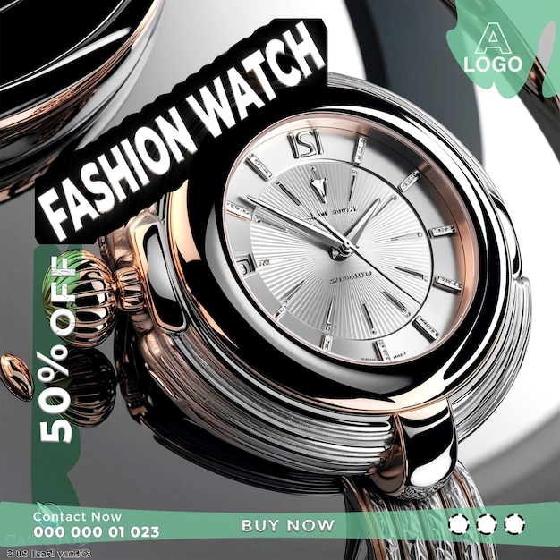 PSD engaging watch product ads big sale web banner designs ai generative