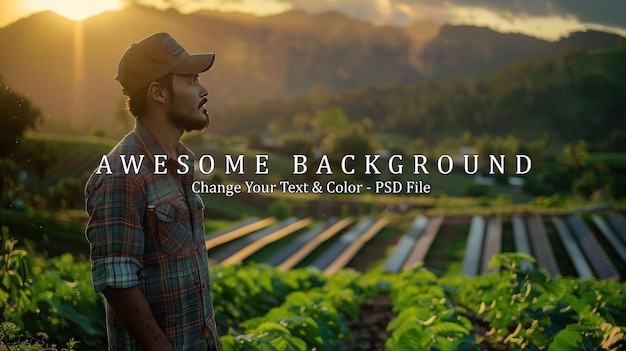 Engineer man working at alternative energy farm