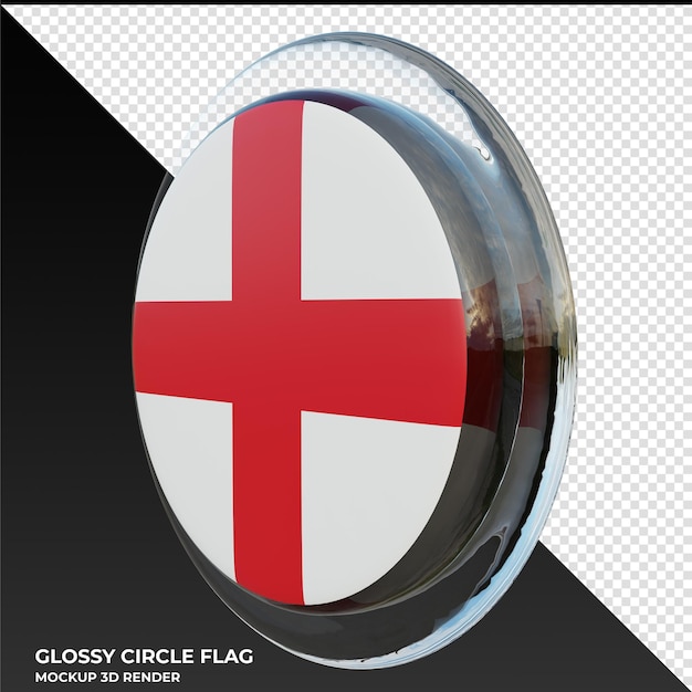 England0002 Realistic 3d textured glossy circle flag