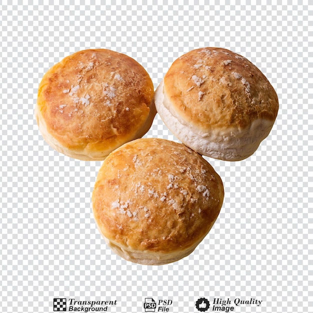 PSD english muffins isolated on transparent background