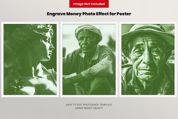 Engrave Money hoto Effect for Poster