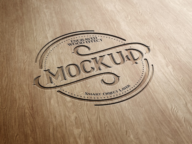 Engraved Wood Text Effect