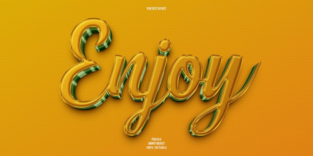 Enjoy 3D editable text effect