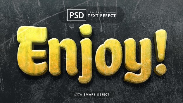 Enjoy 3d text effect editable