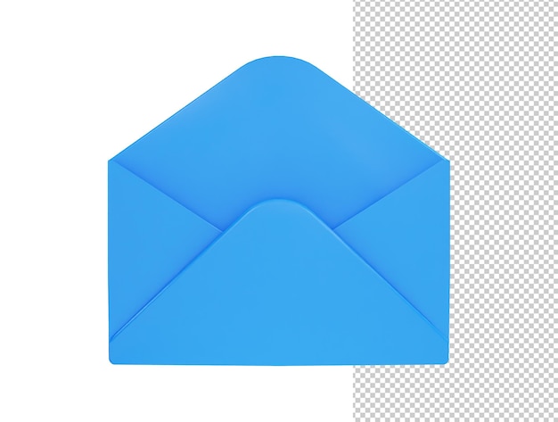 Envelope icon 3d rendering vector illustration