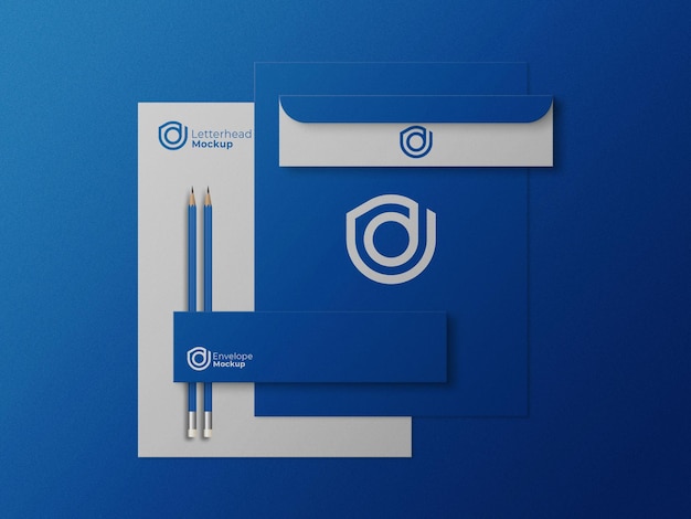 Envelope on letterhead  PSD mockup