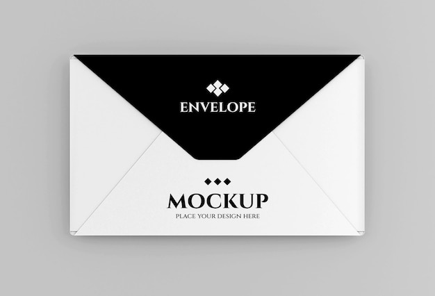 Envelope mockup design in 3d rendering