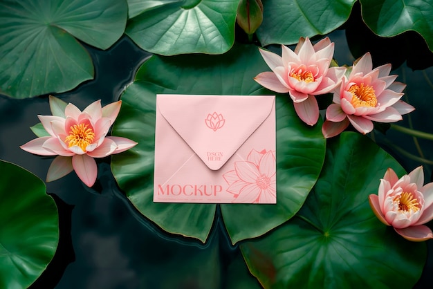 Envelope mockup in nature