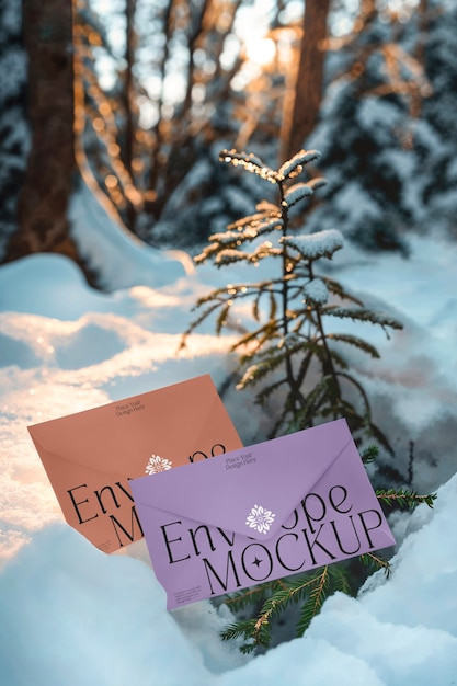 Envelope mockup in nature