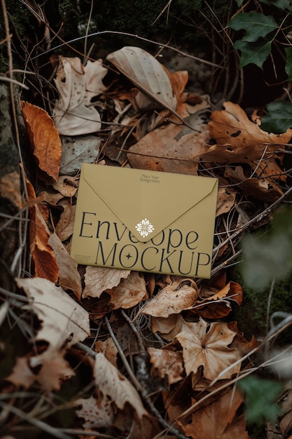 Envelope mockup in nature