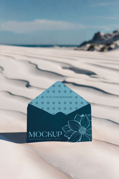 Envelope mockup in nature