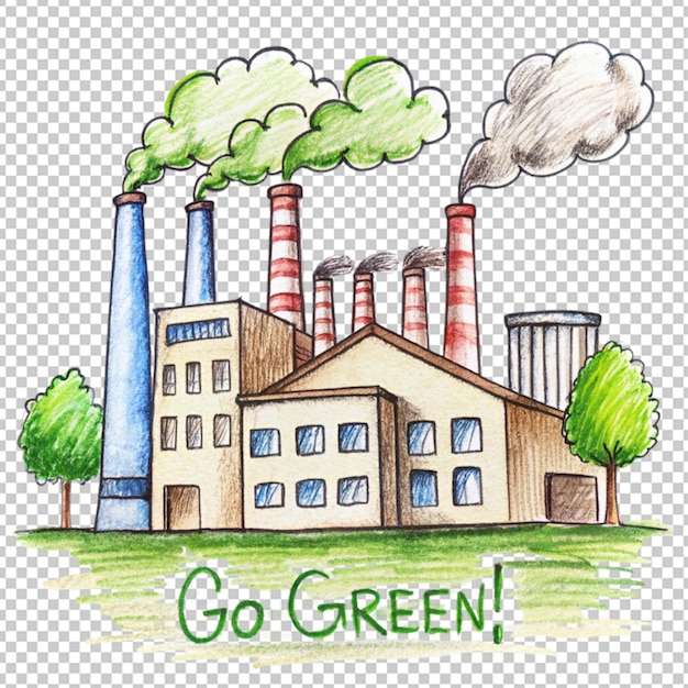 PSD environmental factory air pollution with text of g