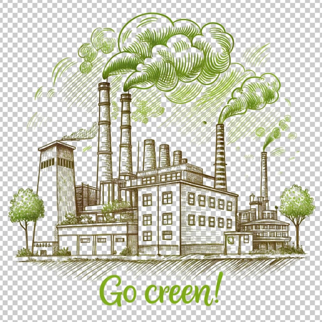 environmental factory air pollution with text of g