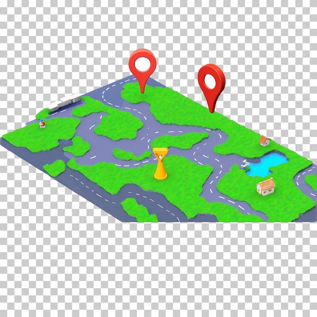 PSD environmental mapping isolated on transparent background