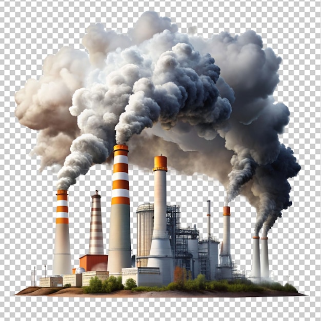 environmental pollution on transparent background