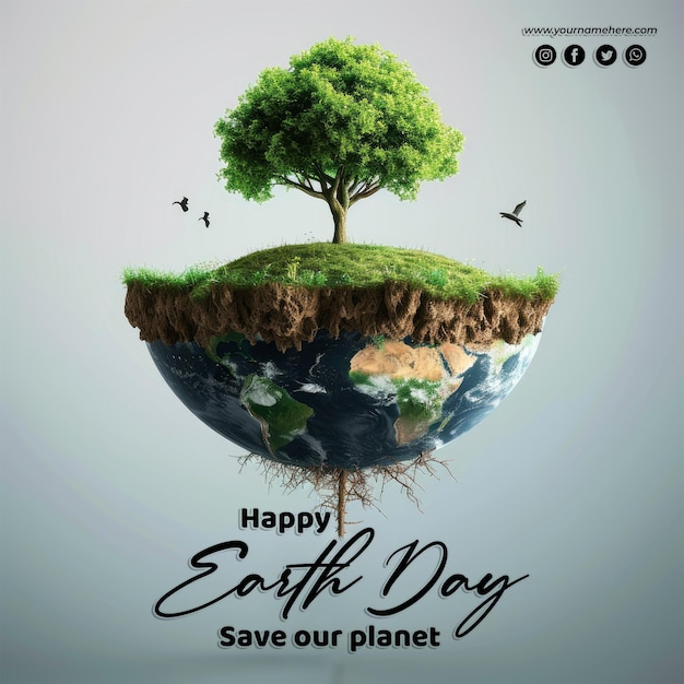 PSD environmentally friendly trees on earth