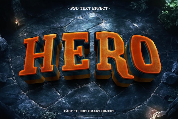 PSD epic cinematic hero text effect