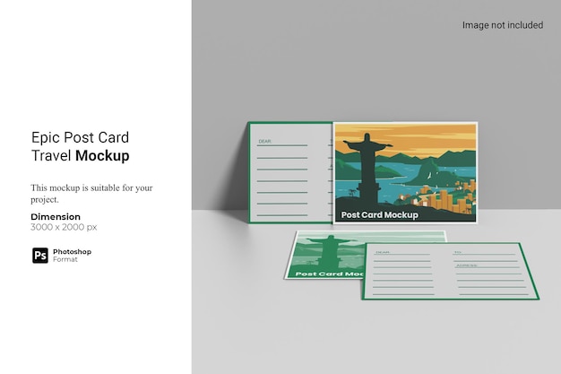 Epic Post Card Travel Mockup