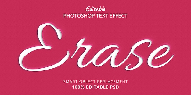 Erase Editable Photoshop Text Style Effect