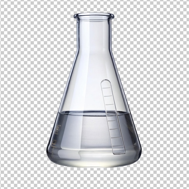 PSD erlenmeyer flask on transparent background