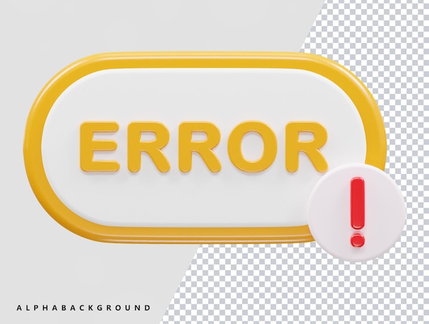 Error 404 icon 3d rendering vector illustration transparent element