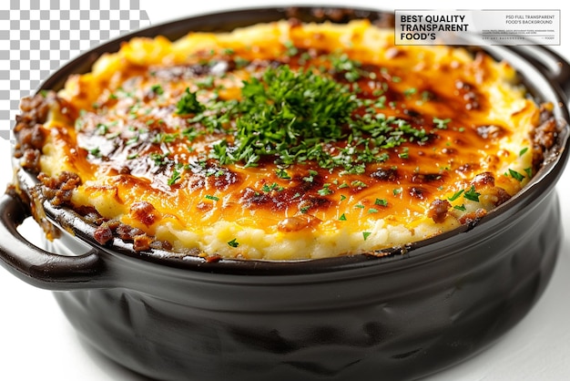 PSD escondidinho de carne seca a comforting brazilian casserole on transparent background