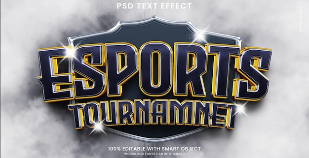 Esport 3d text effect template