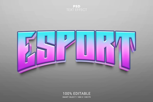 Esport PSD Editable Text Effect Design