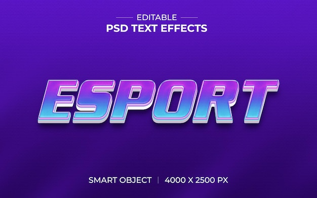 Esport PSD Text Effect