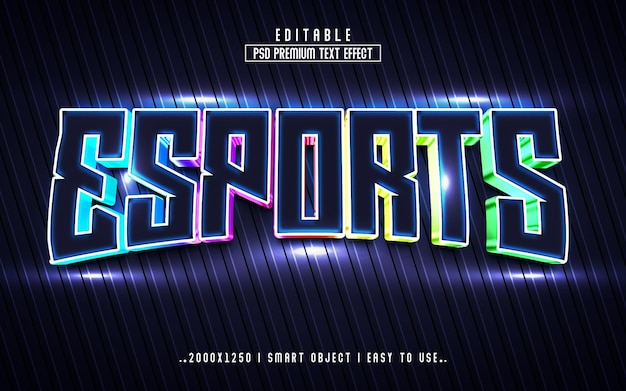 Esports 3D Editable Psd Text Effect Style