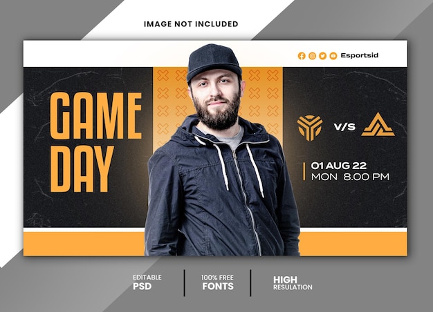 Esports Gameday social media post banner