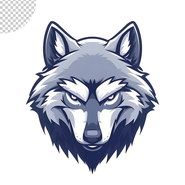 Esports logo simple wolf vector style colourful on transparent background