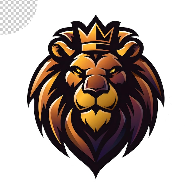 esports logo vector lion vector style bold line on transparent background