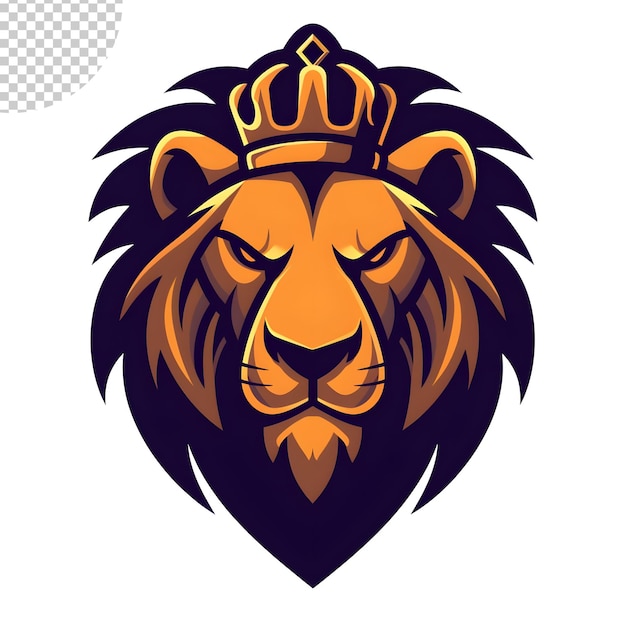 esports logo vector lionv ector style bold line on transparent background