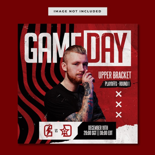 Esports match social media instagram post banner template