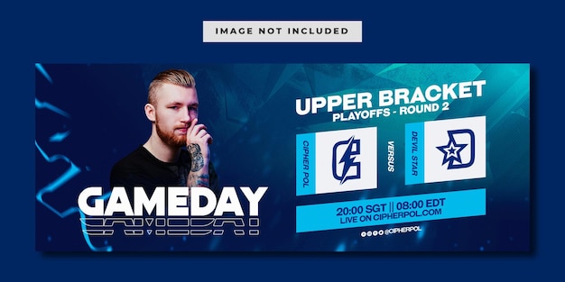 Esports tournament event social media banner template