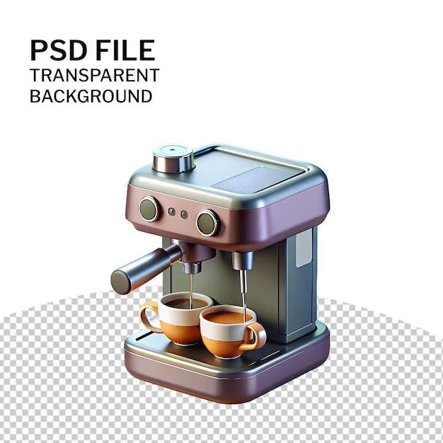 Espresso coffee machine 3D illustration