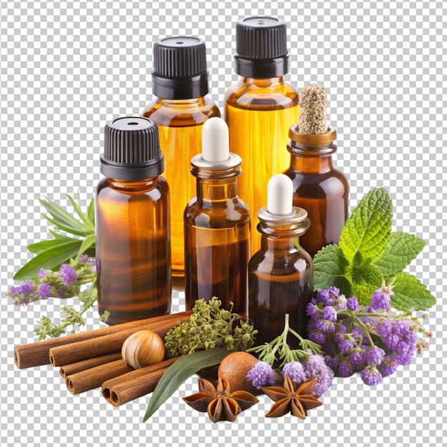 essential oil set transparent background