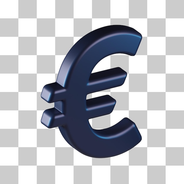 PSD euro currency 3d icon