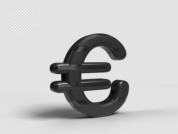 Euro currency 3d rendering